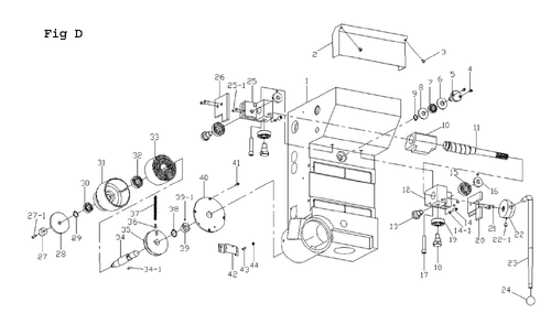 Fig-3 Diagram and Parts List for J-720R 320033 Jet Drill Press