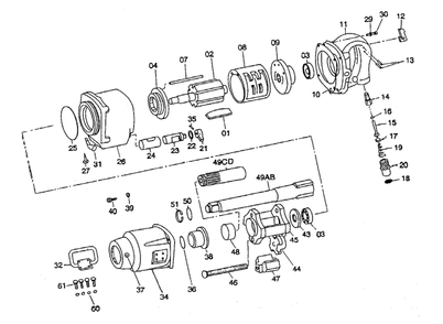 Fig-0 Diagram and Parts List for JET-1010 505941 Jet Wrench