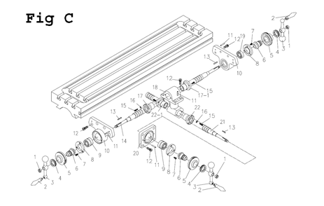 Fig-2 Diagram and Parts List for JTM-4VS 690068 Jet Mill