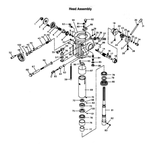 Fig-0 Diagram and Parts List for 690162  Jet Mill