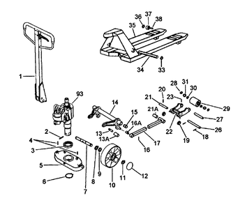 Fig-1 Diagram and Parts List for 140171  Jet Hand Truck & Dolly
