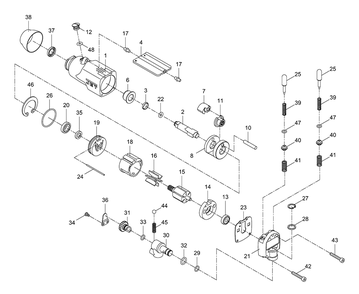 Fig-0 Diagram and Parts List for 505100  Jet Wrench