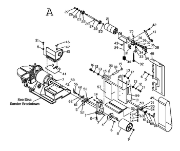 Fig-1 Diagram and Parts List for 708595  Jet Sander Grinder