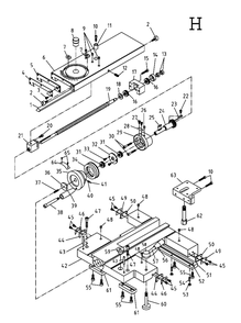 Fig-8 Diagram and Parts List for 321142  Jet Lathe