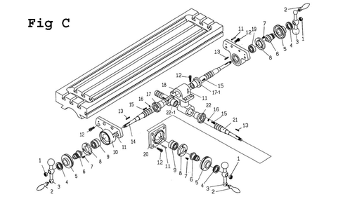 Fig-4 Diagram and Parts List for JTM-2 690017 Jet Mill