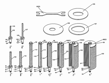 Fig-1 Diagram and Parts List for 708411  Jet Sander Grinder