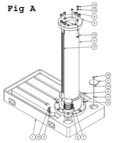 Fig-7 Diagram and Parts List for J-2360 354051 Jet Drill Press