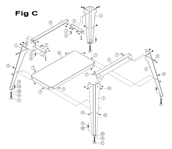 Part Location Diagram of JT9-JWDS1632-301 Jet LEG
