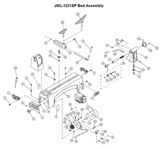 Part Location Diagram of JT9-JWL1221VS-230 Jet LEAD SCREW