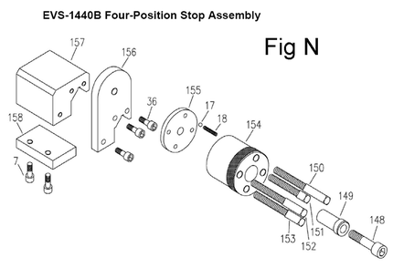 Fig-19 Diagram and Parts List for 311450  Jet Lathe
