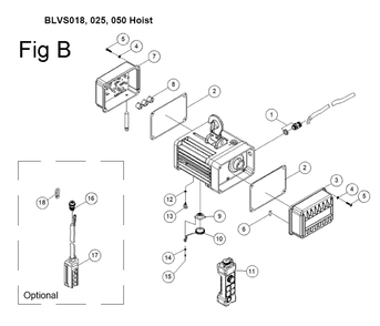 Fig-2 Diagram and Parts List for 104000  Jet Hoist & Winch