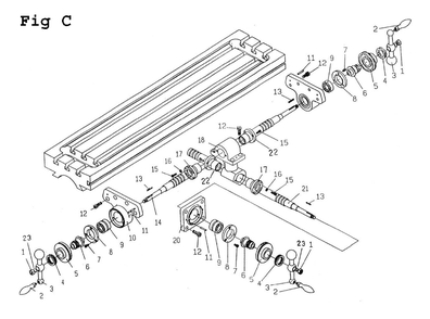 Fig-5 Diagram and Parts List for JTM-1050EVS 691231 Jet Mill