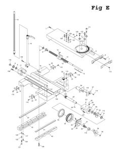 Fig-9 Diagram and Parts List for EGH-1740 892509 Jet Lathe