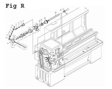 Fig-26 Diagram and Parts List for EGH-1880 892606 Jet Lathe