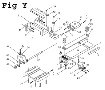 Fig-25 Diagram and Parts List for GH-2280ZX 321881 Jet Lathe