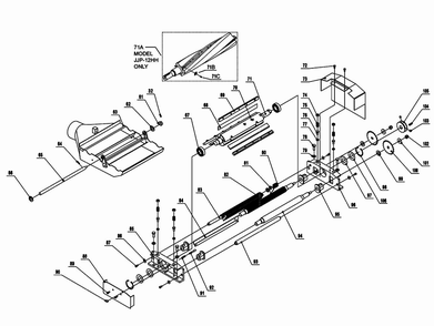 Fig-2 Diagram and Parts List for 708475  Jet Planer Jointer