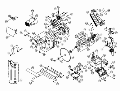 Fig-0 Diagram and Parts List for 707110  Jet Table Saw