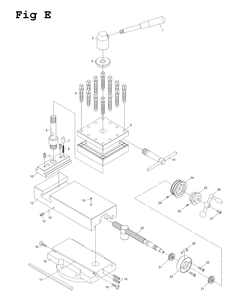 Fig-9 Diagram and Parts List for EGH-1880 892606 Jet Lathe