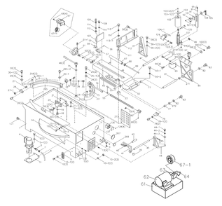 Fig-0 Diagram and Parts List for 424476  Jet Table Saw