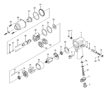 Part Location Diagram of JT9-JAT106-43 Jet TROTTLE VALVE STEM