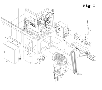 Fig-16 Diagram and Parts List for EGH-1880 892606 Jet Lathe