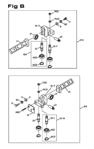 Fig-2 Diagram and Parts List for 414558  Jet Table Saw