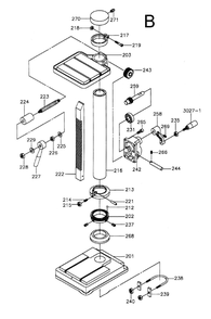 Fig-2 Diagram and Parts List for 354024  Jet Drill Press