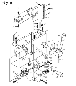 Fig-5 Diagram and Parts List for E-1340VS 892414 Jet Lathe