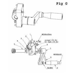 Fig-5 Diagram and Parts List for J-A2608M-PF4 354031 Jet Drill Press