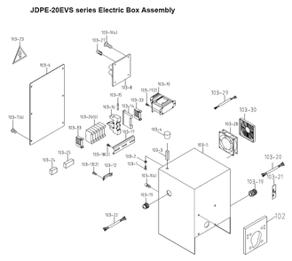 Fig-2 Diagram and Parts List for 354250  Jet Drill Press