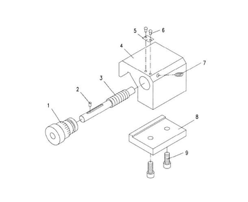 Micro Carriage Stop Diagram and Parts List for 321139 ZX Jet Lathe
