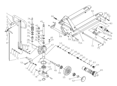 Page 1 Diagram and Parts List for 140091  Jet Hand Truck & Dolly