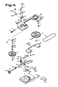 Fig-1 Diagram and Parts List for 414558  Jet Table Saw