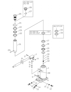 Fig-0 Diagram and Parts List for JHJ-035 453335K Jet Hand Truck & Dolly