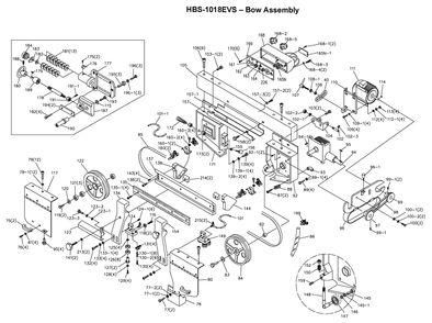 Fig-2 Diagram and Parts List for 424469  Jet Table Saw