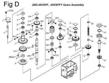 Fig-4 Diagram and Parts List for 351156  Jet Mill
