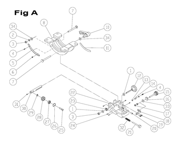 Fig-1 Diagram and Parts List for 714850  Jet Table Saw