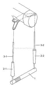 Page B Diagram and Parts List for AH-50C-10 105971 Jet Hoist & Winch