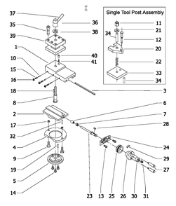 Fig-9 Diagram and Parts List for 321376  Jet Lathe
