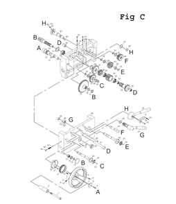 Fig-6 Diagram and Parts List for EGH-1880 892606 Jet Lathe