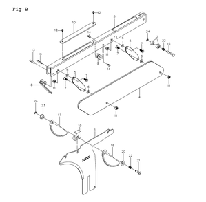 Fig-2 Diagram and Parts List for JTAS-12-DX 708546 Jet Table Saw