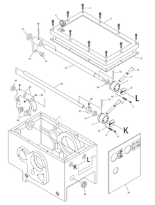 Fig-20 Diagram and Parts List for E-1236VS 892307 Jet Lathe