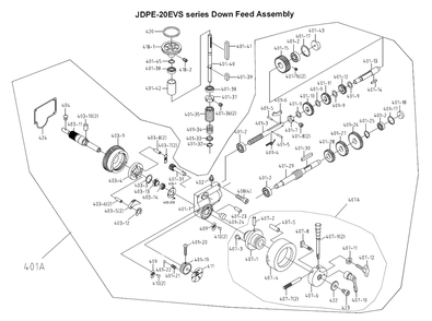 Fig-3 Diagram and Parts List for 354250  Jet Drill Press