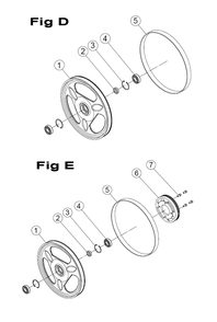 Fig-5 Diagram and Parts List for 714600  Jet Table Saw