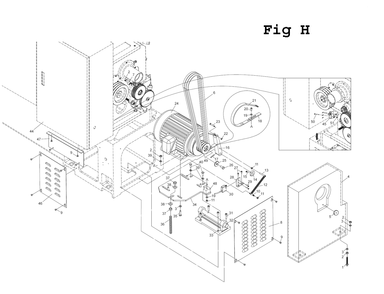 Fig-13 Diagram and Parts List for EGH-1740 892509 Jet Lathe