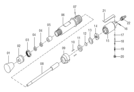 Fig-0 Diagram and Parts List for 550600  Jet Sander