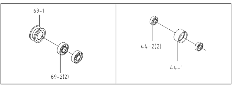 Fig-4 Diagram and Parts List for 414486  Jet Table Saw