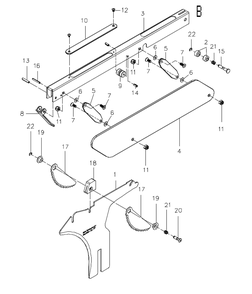 Fig-2 Diagram and Parts List for 708675PK  Jet Table Saw