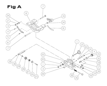 Fig-8 Diagram and Parts List for 714700  Jet Table Saw