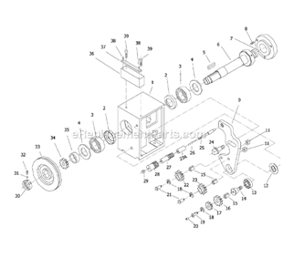 Part Location Diagram of 1003 Jet Cover